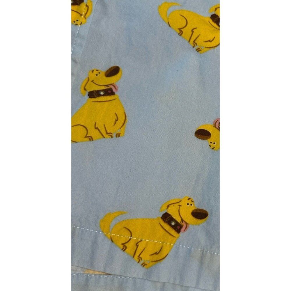 Disney Park Men Small Button Up Shirt Up Movie Doug Dog Pixar Puppy